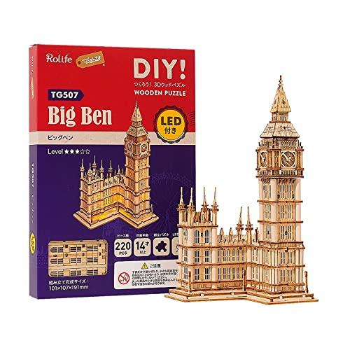 Japanese Instruction Manual Robotime 3D Wood Puzzle Ornament Series Tsukurunsu® [Official sales/Japanese Included] (Big Ben)