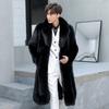 Pánský kožich Zimní umělá norková kožešina Outwear Dlouhé bundy 2022 Nové Pánské Ležérní Bunda Punk Parka Kožešina s přepínacím límcem Kabát