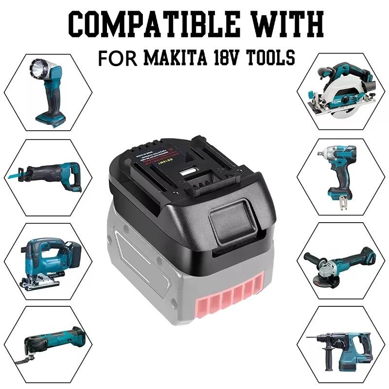 BS18MT Battery Adapter Converter USB For Bosch 18V BAT619G/620 Batteries Convert To For Makita 18V BL 1860 Lithium Battery