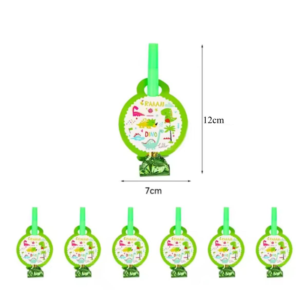 

6/12/18PCS Dinosaur Party Blow Noisemakers Whistle Jungle Safari Theme Birthday Supplies Gift Party Favor Gifts Fun Photo Props