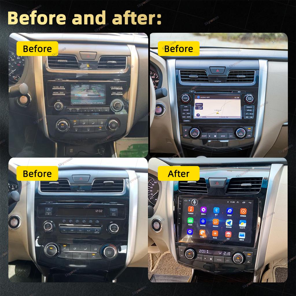 2 Din Android Car Stereo dla Nissan Altima Teana 2013-2017 Radio samochodowe WIFI Nawigacja GPS Odtwarzacz multimedialny Jednostka główna z ramką