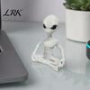 Creative Desktop Ornament 3D Printed Alien Model, Funny Yoga Zen Statue for Bay Window Decoration Room, Meditation Space, Living Office Decor,