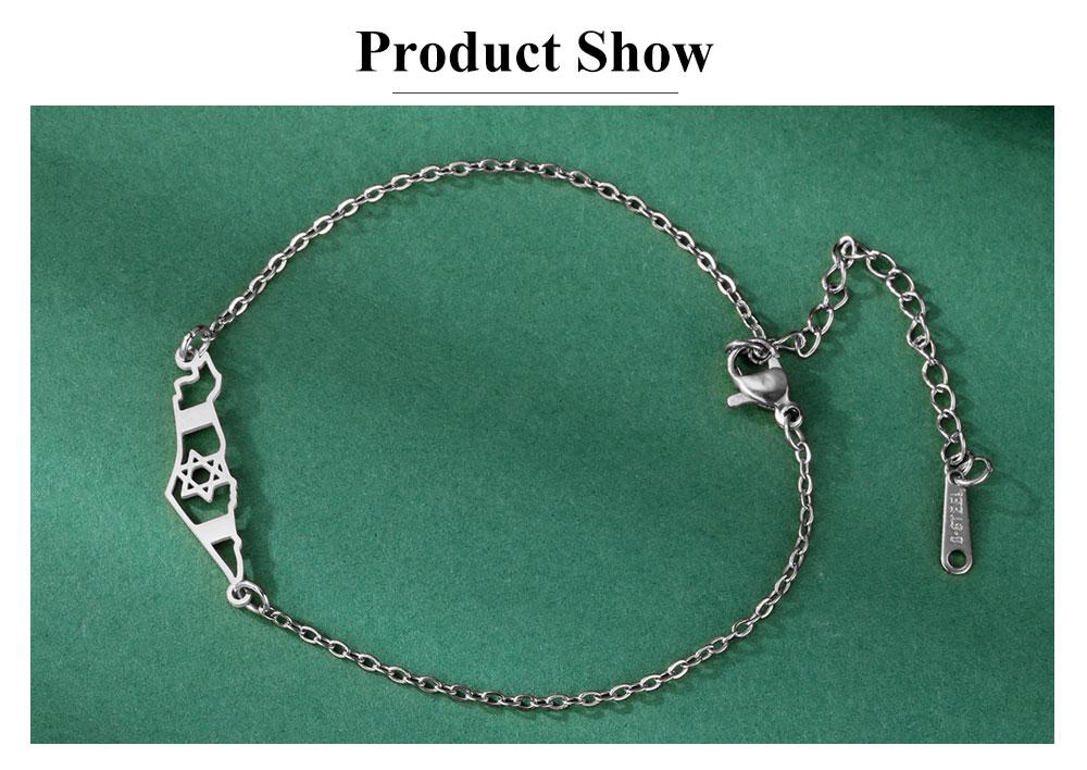 Cazador Israel Map Star Of David Charm Bracelets for Women Men Stainless Steel Hand Bracelet Jewish Jewelry Gift 2026 Wholesale