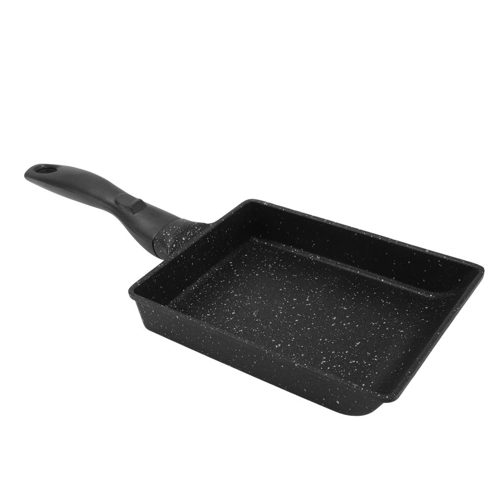 Rectangular Frying Pan Thickened Aluminum Alloy Nonstick Coating Cooking Pan for Steak Egg Roll