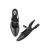 Women'S Pointed-Toe Flats  Stylish Slingback Ballerina Shoes With Adjustable Strap  Casual & Office Wear Black Eu41