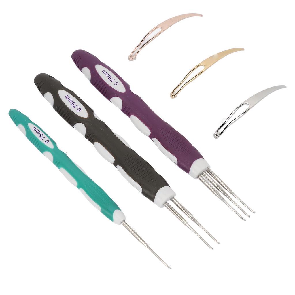 6ks 0,75mm háček na dreadlocky pro zaplétání vlasů 1 2 3 háčky nástroj pro zaplétání dreadlocků