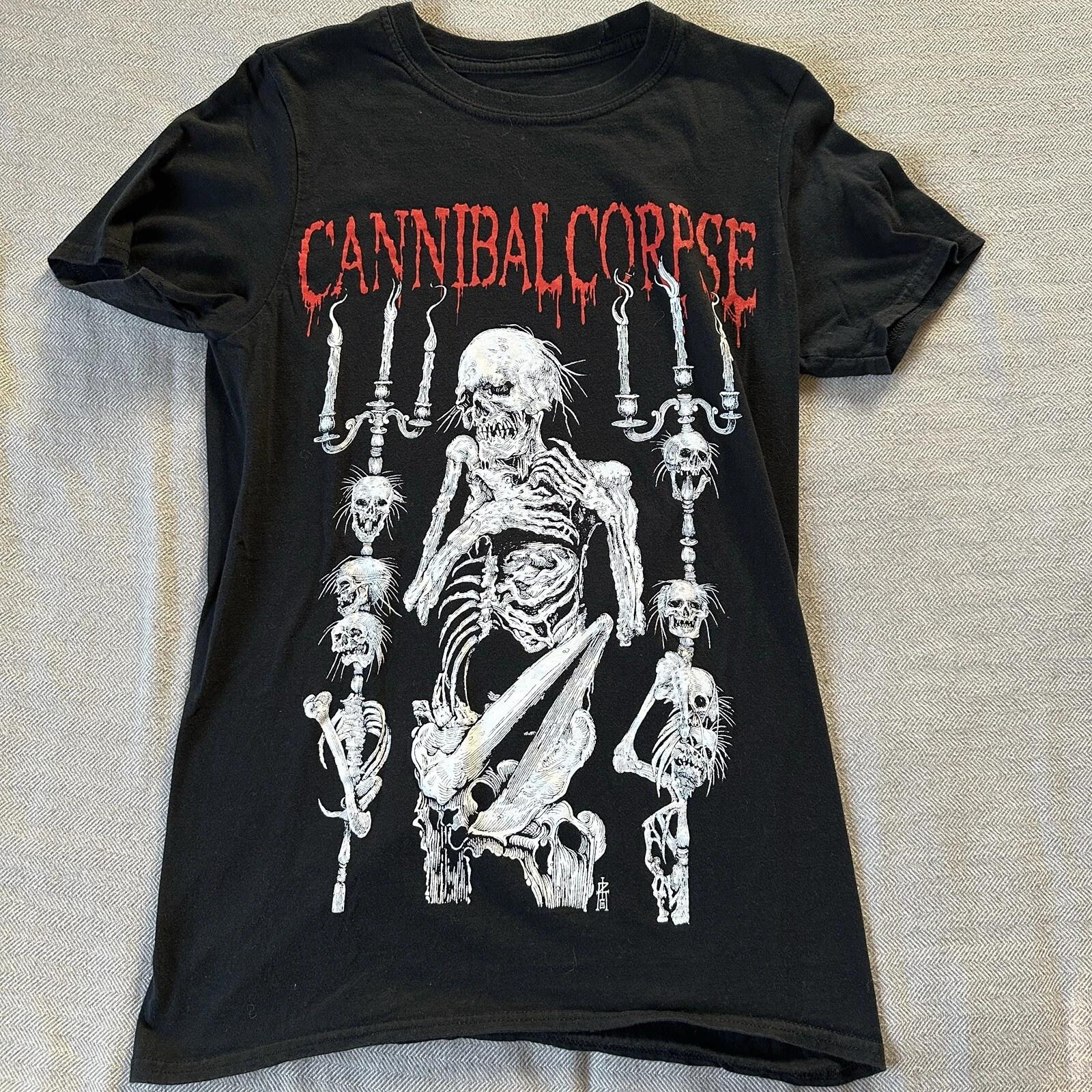 Cannibal Corpse Смертельный Металл Винтажная Графическая Футболка Размер S Скелеты Черепа 4XL