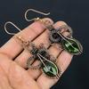 Peridot Earrings Gemstone Jewelry, 999 Copper Wire Wrapped Earrings, Handmade Jewelry Birthstone Earrings, Gift For Him