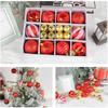 1 Box 30/60mm Weihnachtskugel-Ornamente Funkelnde Weihnachtsbaum-Anhänger Dekorative Hängende Weihnachtskugeln Kugeln