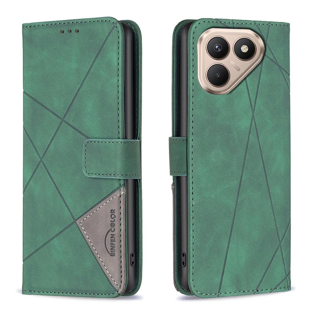 For TECNO Pova 7 Ultra 5G Phone Case BINFEN COLOR Wallet Stand Geometry Imprint Leather Cover