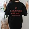 If I Am Flirting with You Please Cooperate T-Shirt By Cuccico Funny Quote Graphic Tees Couple Outfits Summer Short Sleeve Tops