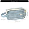 Large Capacity Pen Case Clear Pen Pouches Multifunctionnal Pencil Case Travel Cosmetic Storage Bag  for Girl Women