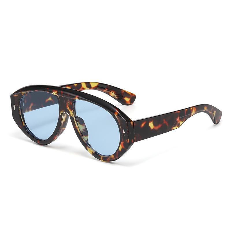 European and American large frame arrow mark pilot sunglasses retro ins Internet celebrity glasses fashion street shot plain sunglasses