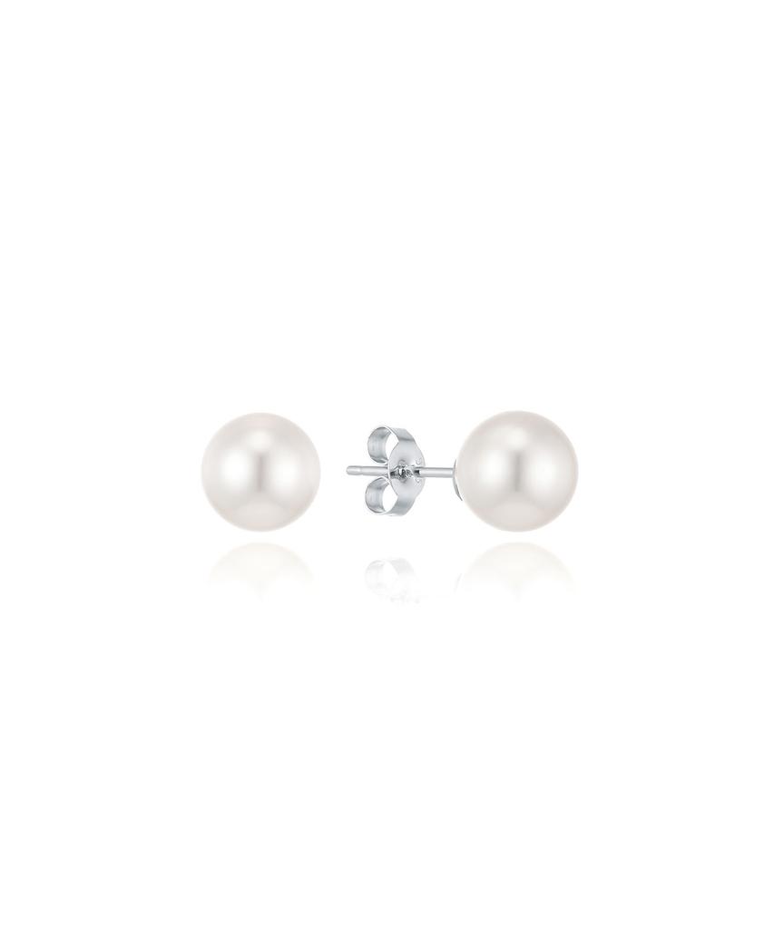 Lloyd Cream White Pearl Earrings (8Mm) Lles25243S