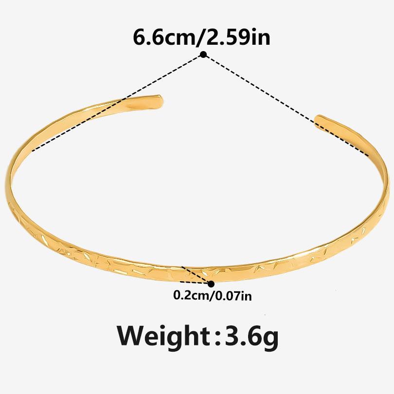 Fashion Gold Color Bangle Open Adjustable Irregular Lines Beads Stainless Steel Bracelets Bangles For Women Accessories Pulseras