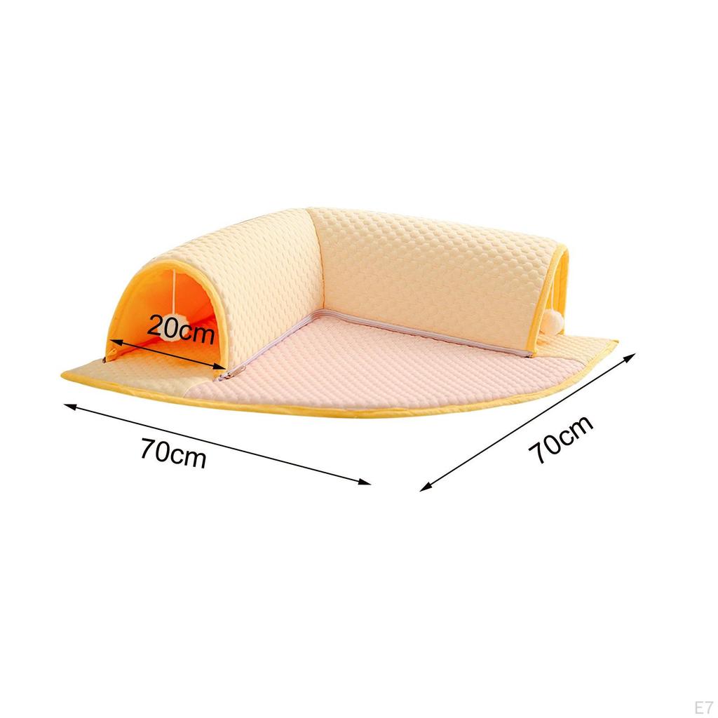 Tunel dla kota i łóżko, centrum aktywności, domek do zabawy z wiszącymi piłkami do zabawy w pomieszczeniach