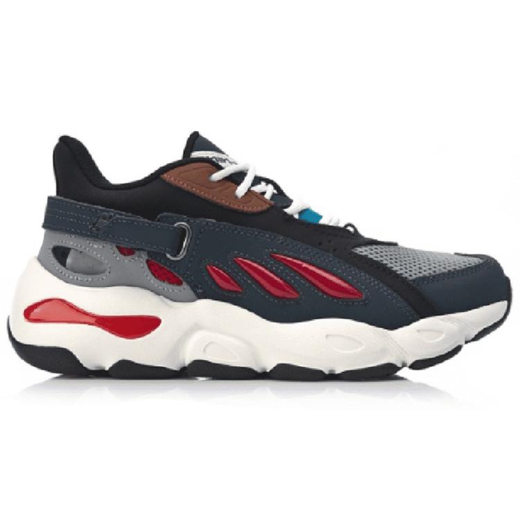 Li Ning Butterfly Slip Resistant, Abrasion Resistant, Breathable Low top Chunky Sneakers Women's Ebony Black AGCN276-4