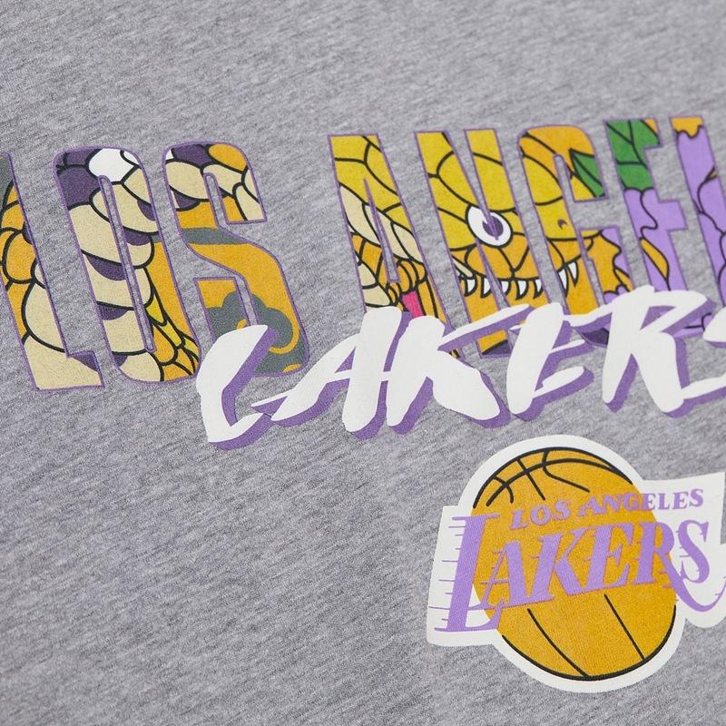Mitchell & Ness x NBA 100% Cotton T Shirt Men's Gray 202694459