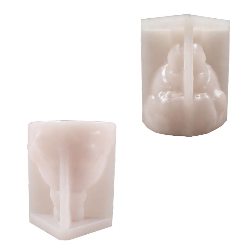 3D Flower Rabbit Shape Silicone Candle Mold For Making Candle Soap Chocolate Home Decoration And Easter Gift Giving