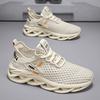 Sommer neue tägliche Lauf-Sport-Schnür-Trend-Herrenschuhe Mesh-Netz atmungsaktiv Low-Top Klingenboden - Viertel