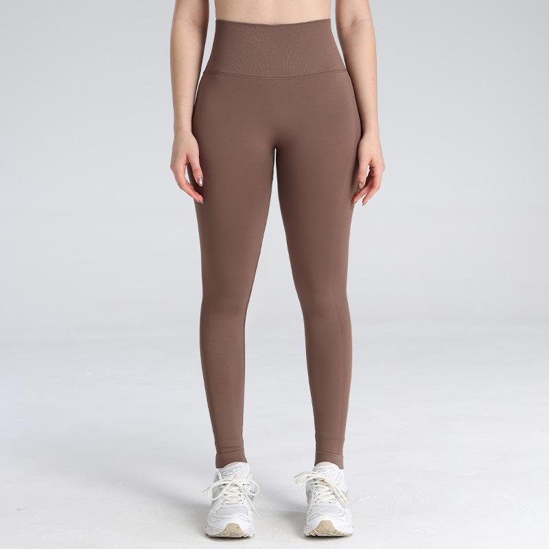 European and American cross-border seamless woven leggings high waist hip yoga pants 3D peach hip sports fitness trousers