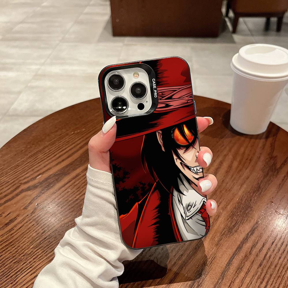 Horror Anime Hellsing Phone Case For IPhone 17 16 15 14 13 12 11 Pro Max Plus Pro Colorful Shell
