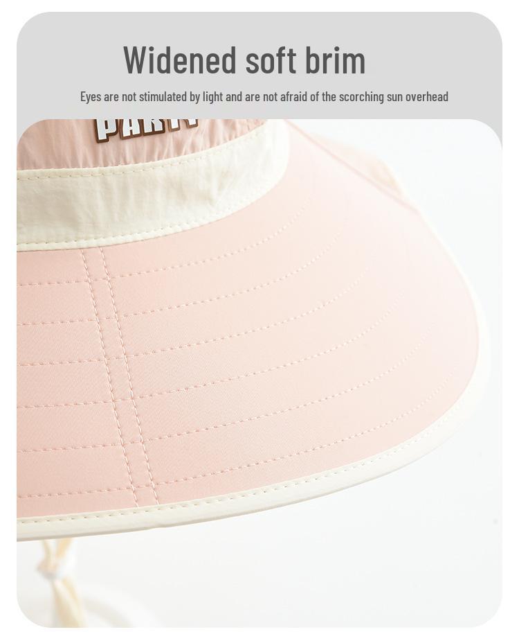 Children's Wide-Brim Sun Hat with Neck Protection - Windproof for Boys & Girls Outdoors