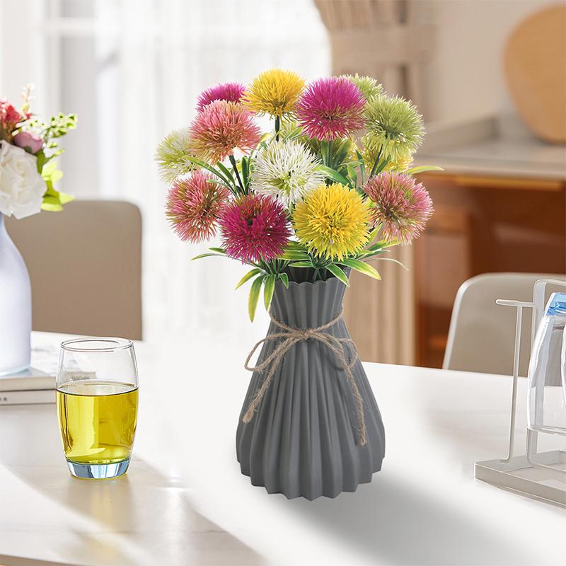 3/6/12Pcs 28cm  Silk Dandelion Artificial Flower Plant Bouquet for Home Decor Wedding Decorative Party Table Vase Decoration