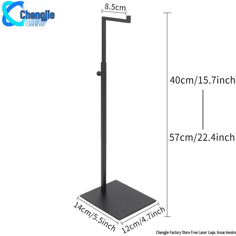 Adjustable Stainless Steel Floor-Standing Bag Display Stand for Women's Bags