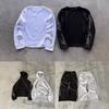 European and American INS Unique Dark Print Color-Block Crewneck Sweatshirt Long Sleeve Pullover T-shirt Base Layer Vintage Style