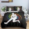 Sport Polyester Duvet Cover Set King Queen Size Bedding Set Sport Player Action On Spin Wheel Graphic Bedclothes Bedroom Decor