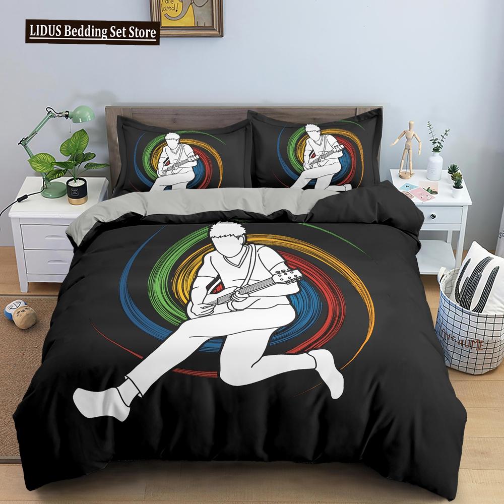 Sport Polyester Duvet Cover Set King Queen Size Bedding Set Sport Player Action On Spin Wheel Graphic Bedclothes Bedroom Decor
