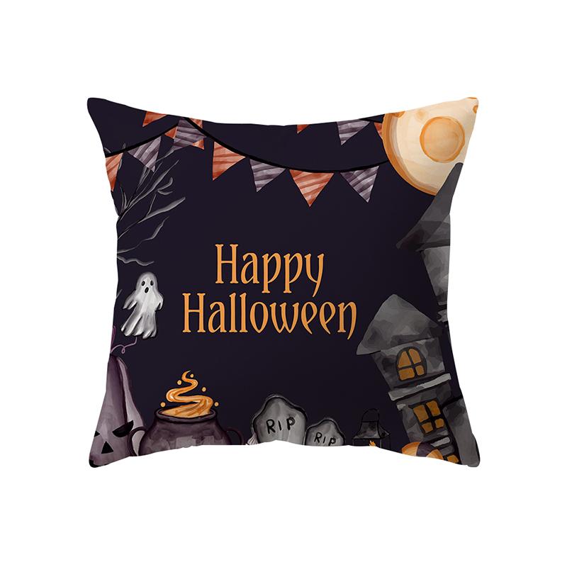 Pumpkin Halloween Theme Pillow Cover Sofa Cushion  Holiday Gift Party Decoration Home Decor