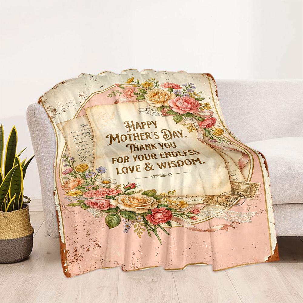 Mom's Heart And Love Blanket Suitable for Sofas,travel, Living Rooms Also a Good Gift for Friends and Family Suitable for All Seasons.