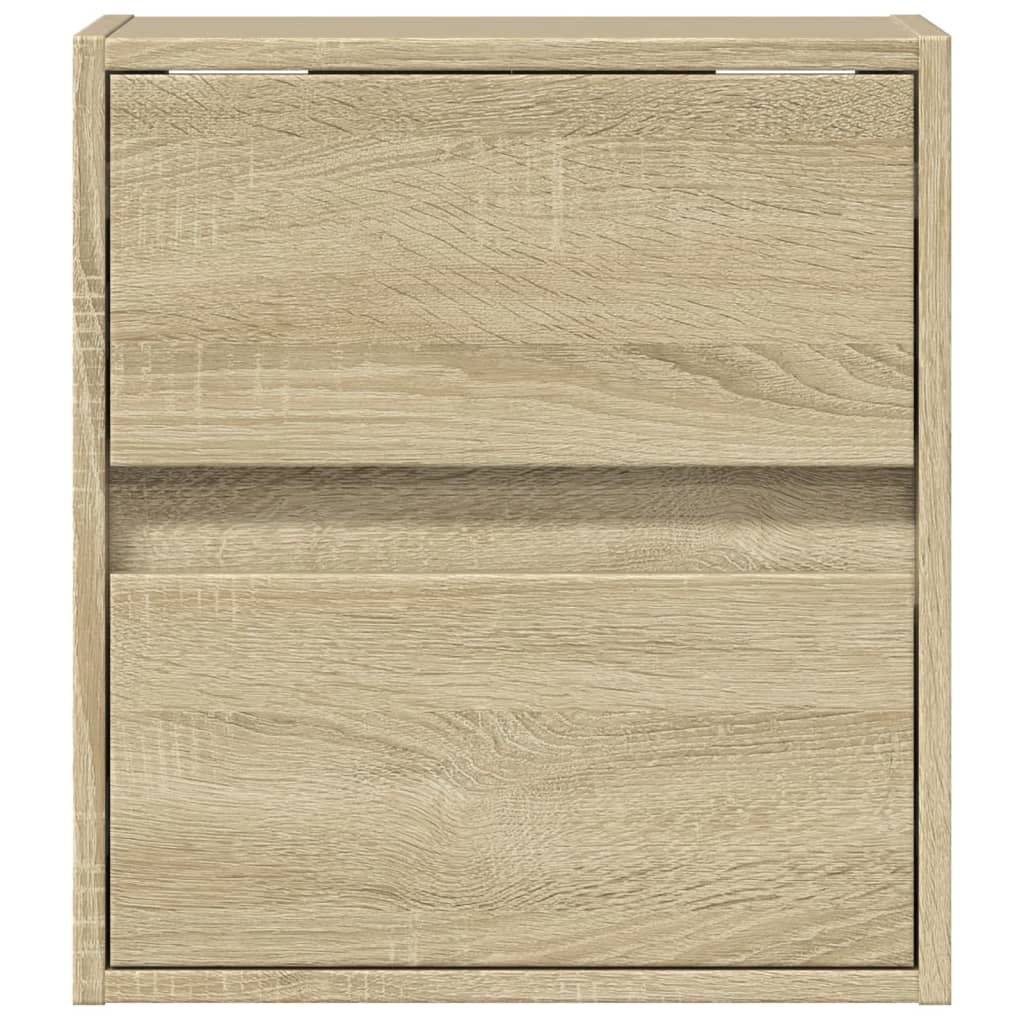 Vidaxl Ścienne Szafki Tv Z Led, 2 Szt., Dąb Sonoma, 41X31X45 Cm