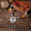 Retro Yunnan Ethnic Style Collar Women's Handmade Imitation Miao Silver Beaded Exaggerated Necklace Set Chain Stall Necklace