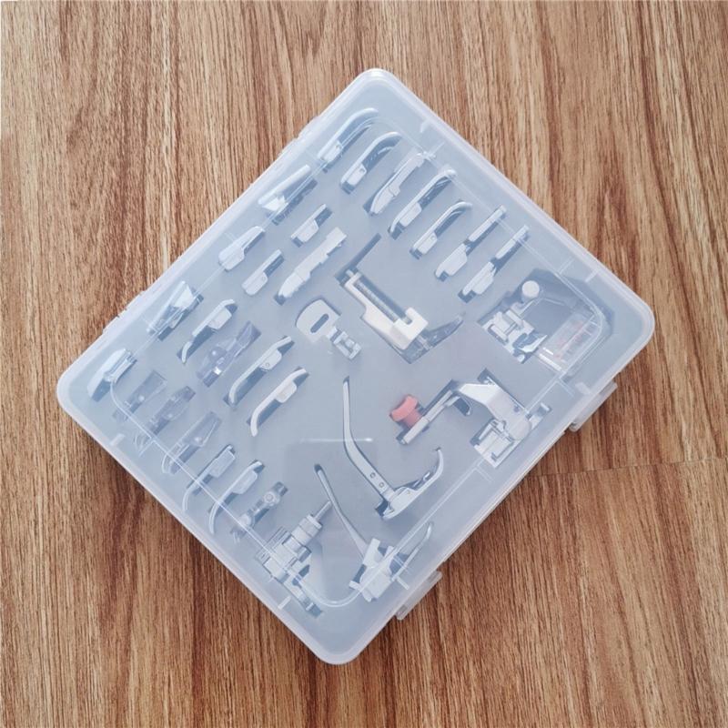 32pcs Comprehensive Sewing Presser Foot Set for Home Machines Sewing Tool Collection Embroidery and Quilting Accessories