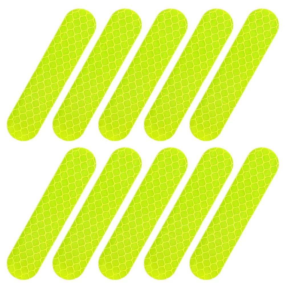 Helmet Warning Reflective Stickers Bicycle Motorcycle Car Decal Accessories Night Safety Driving Fluorescent Decor Stickers