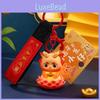 Silicone Cartoon Dragon Keychain With Good Luck Lotus Design Ideal For Gifts