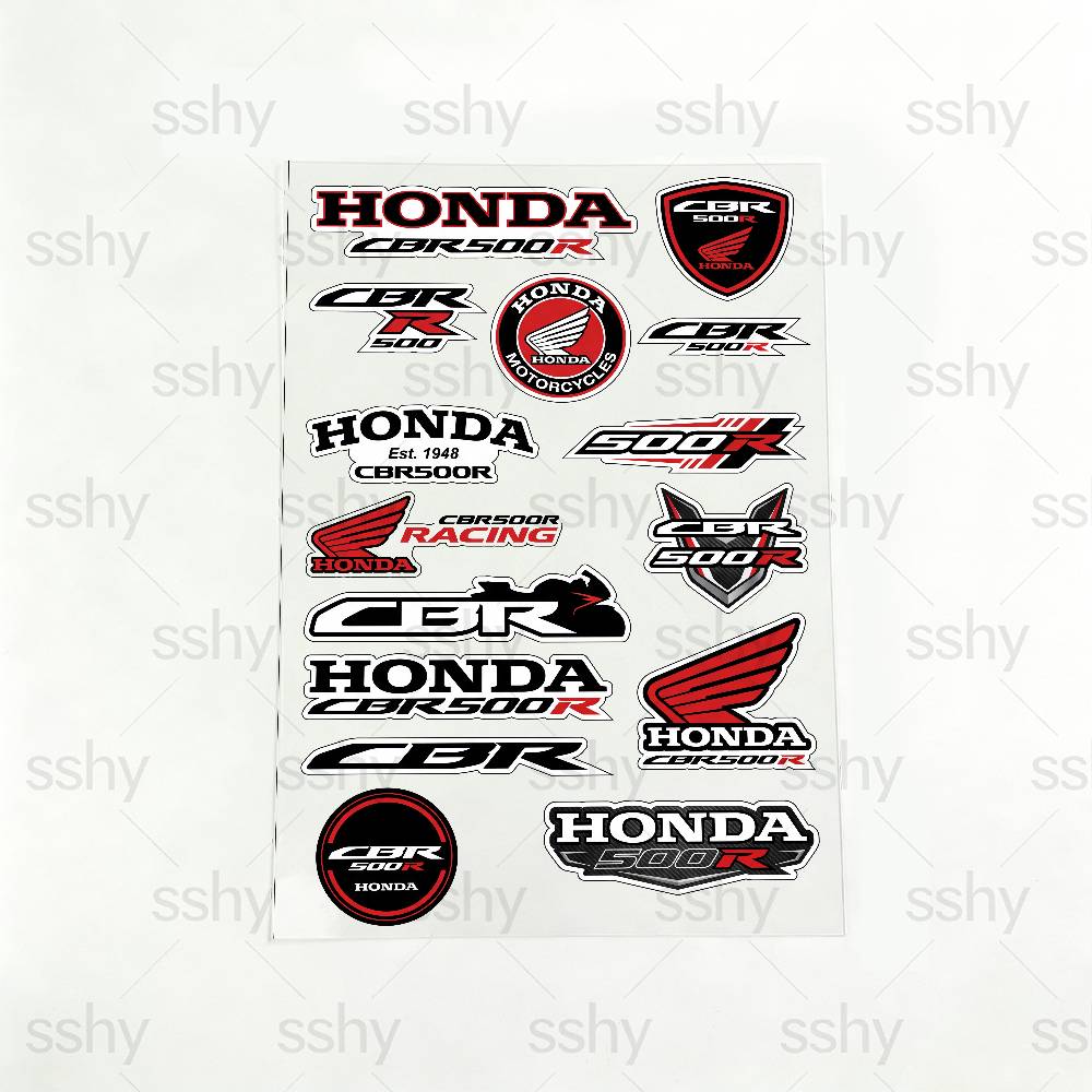 FOR HONDA CBR500R Waterproof Reflective Motorbike Stickers Easy Peel Removable Decals for Motorcycle Car