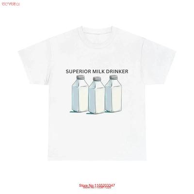 Lustiges Milchtrinker T-Shirt Liebhaber Milchbauer Niedliches Kuhdruck Top Foodie Milchshake Vintage Gewaschen Stilvoll Vielseitig