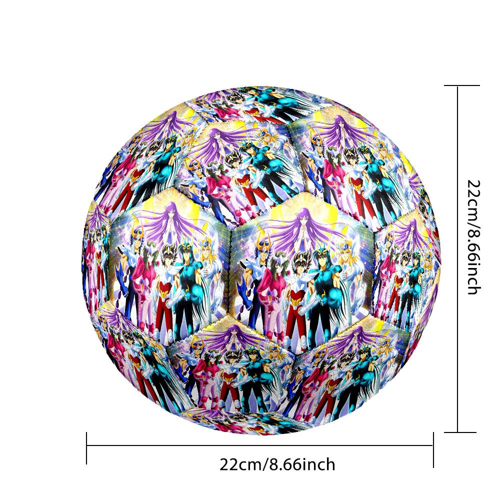 Saint Seiya Indoor Soccer Ball Size 5 Colorful All Ages Machine Stitched PVC Competition Ready Durable High-Bounce