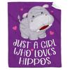 Lovely Hippo Throw Blanket Cute Cartoon Flannel Blanket for Couch Bed Travel Outdoor Home Decor Warm Fuzzy Blanket for Boys Girl