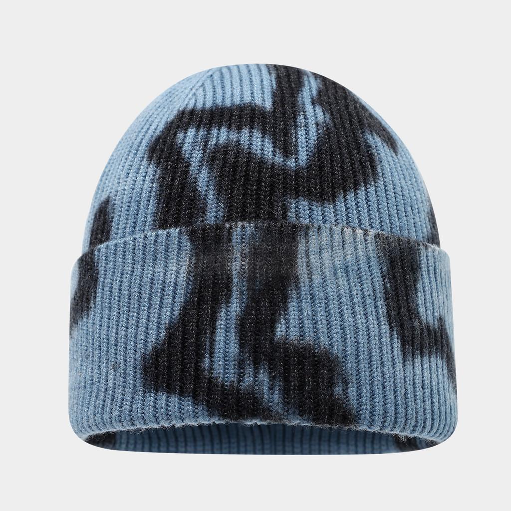 

Street Style Tiedye Beanie Hat With Knit Fabric Warmth For Women Outdoor Fashion красный