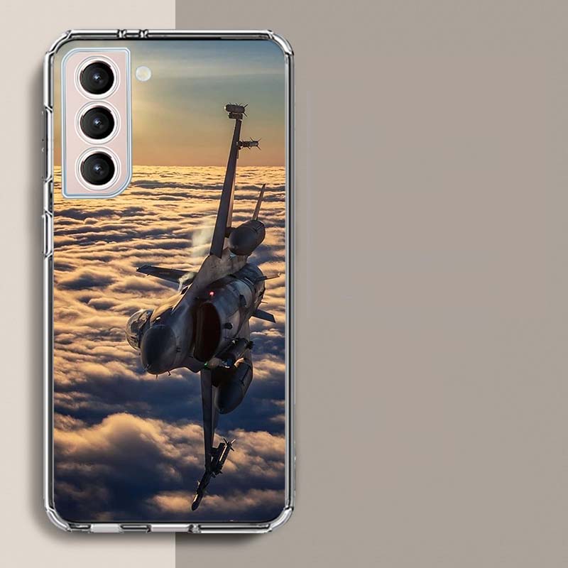 Military Aircraft Warship Fighter Phone Case For Galaxy A14 A24 A34 A54 Samsung A02S A12 A22 A32 A42 A52 A72 A13 A33 A53 5G A03