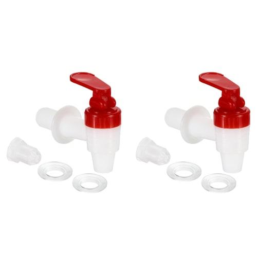 Uxcell Replacement Spouts for Beverage Dispensers, Set of 2 Plastic Water Dispenser Spout Replacement Faucets, Perfect for Parties and Family Gatherin