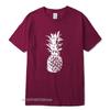 Cool Unisex Fashion Casual Top Quality 100 Cotton Loose Pineapple Printed T Shirt Casual Loose Cool Unisex T Shirt For Unisex