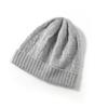 Women's 100% Pure Cashmere Cable Knit Hat - Warm & Thickened for Autumn/Winter.