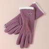 Warm gloves Three-line rabbit velvet men's and women's fashion cold-proof velvet outdoor cycling autumn and winter gloves
