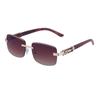 Vintage Frameless Sunglasses Box Men'S Sunglasses Trendy Leopard Glasses Shades